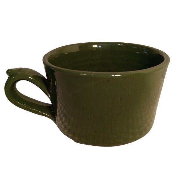 Colorado Columbine Green Clay Pen Pottery Souvenir Coffee Mug Handcrafted 18oz - Picture 3 of 10